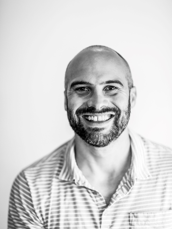 Black and white photograph of the author