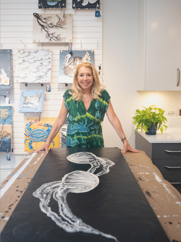 Suzanne Leonard in her studio in Mt. Pleasant. 