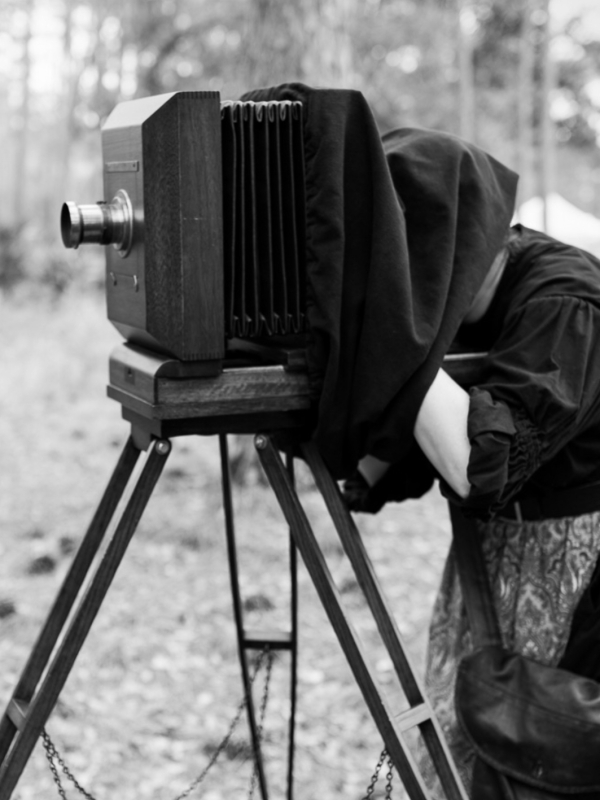 Me with my main camera as I make a tintype 