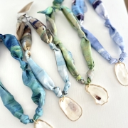 Oyster scarf necklace 