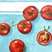 Acrylic painting of tomatoes