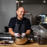 Chef Mark preparing chiles