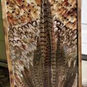 Pheasant Feather Epoxy coffee table tray