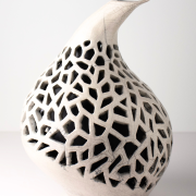 thorli point vessel 01 - raku vessel by Jim Sweeney