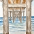 Watercolor and gouache painting of Folly Beach Pier