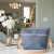 Blue-gray solid cork crossbody bag 