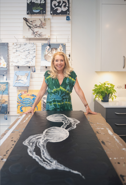 Suzanne Leonard in her studio in Mt. Pleasant. 